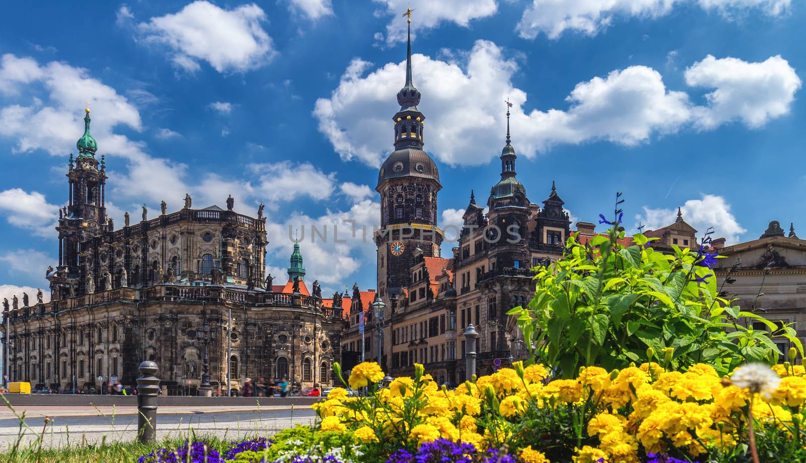 Dresden Cathedral of the Holy Trinity or Hofkirche, Dresden Castle in Dresden, Saxony, Germany