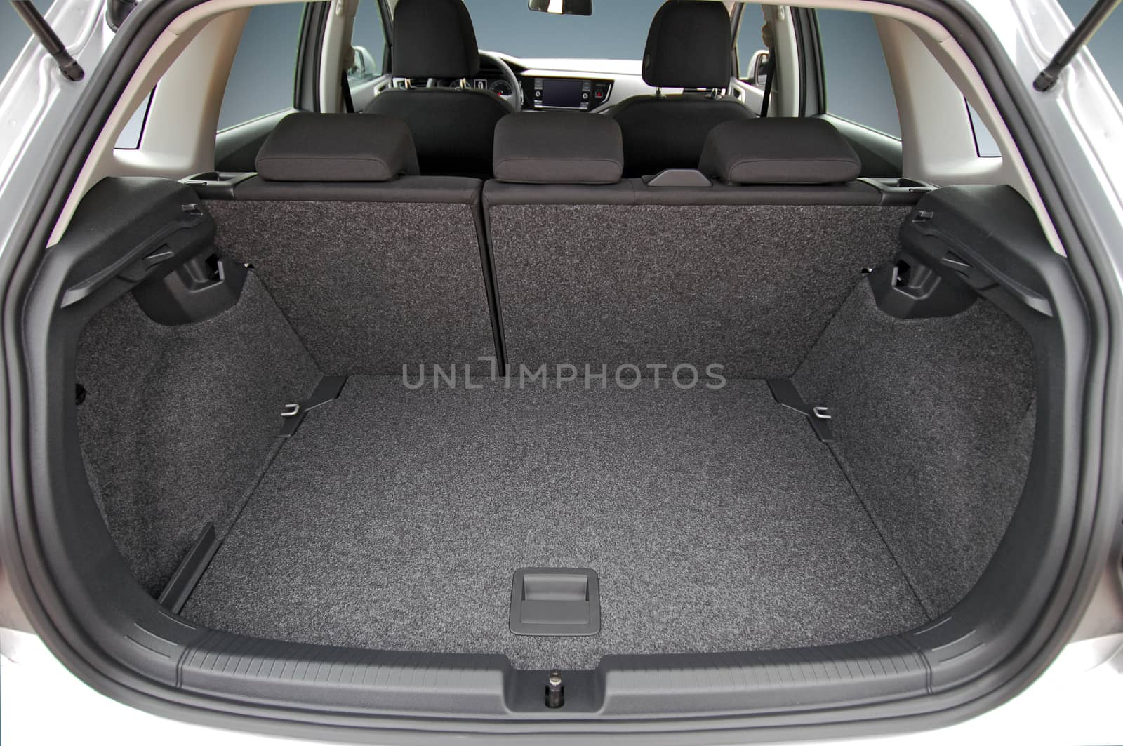 Empty trunk of the small passenger car