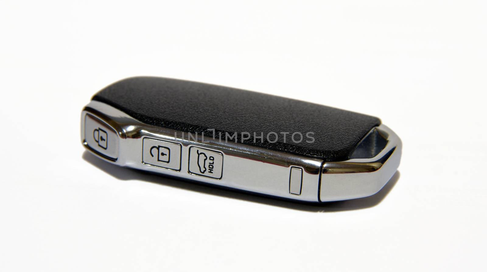 pop-up car key with remote central locking on white background