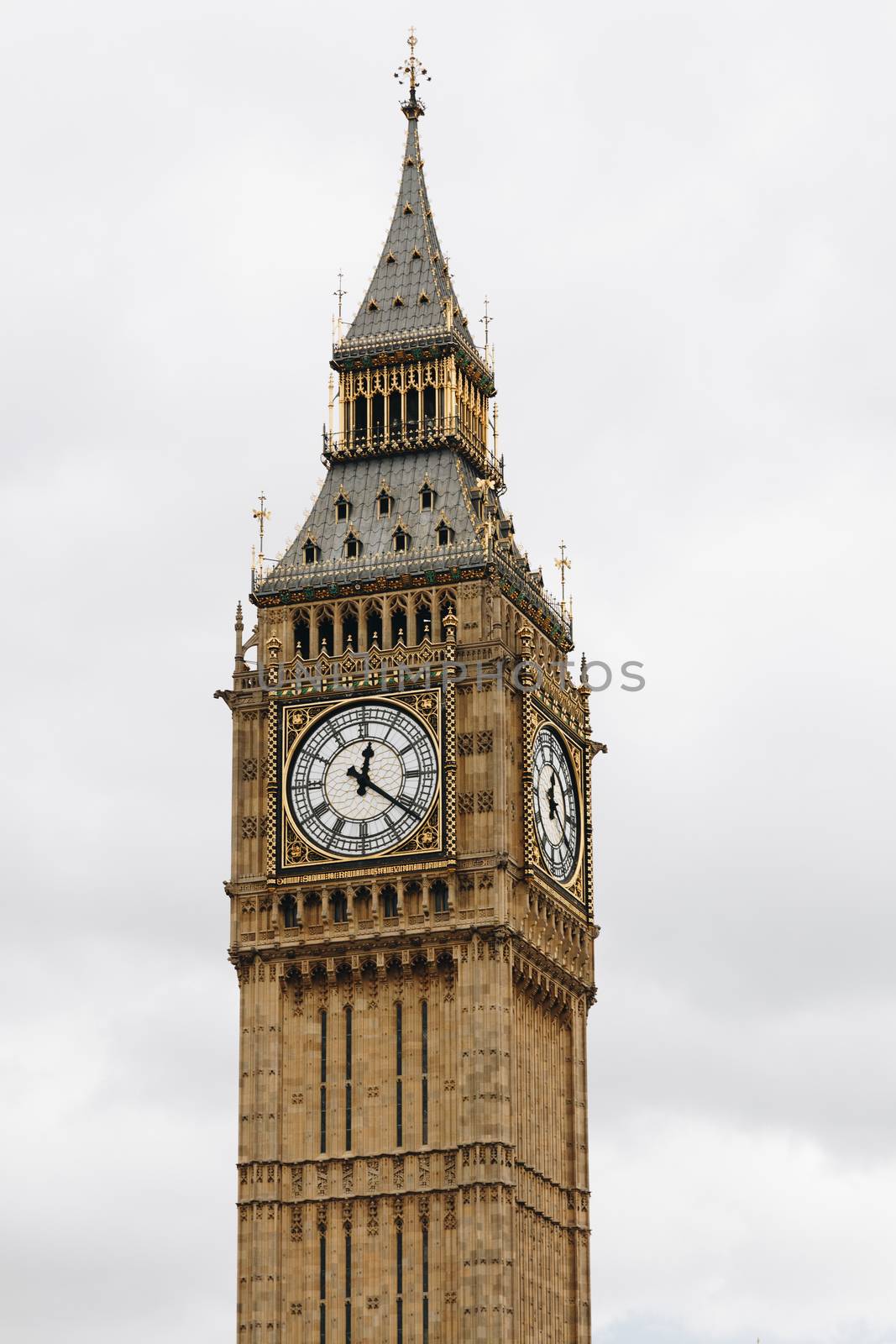 Big Ben, London, UK. A view of the popular London landmark, the clock tower known as Big Ben.