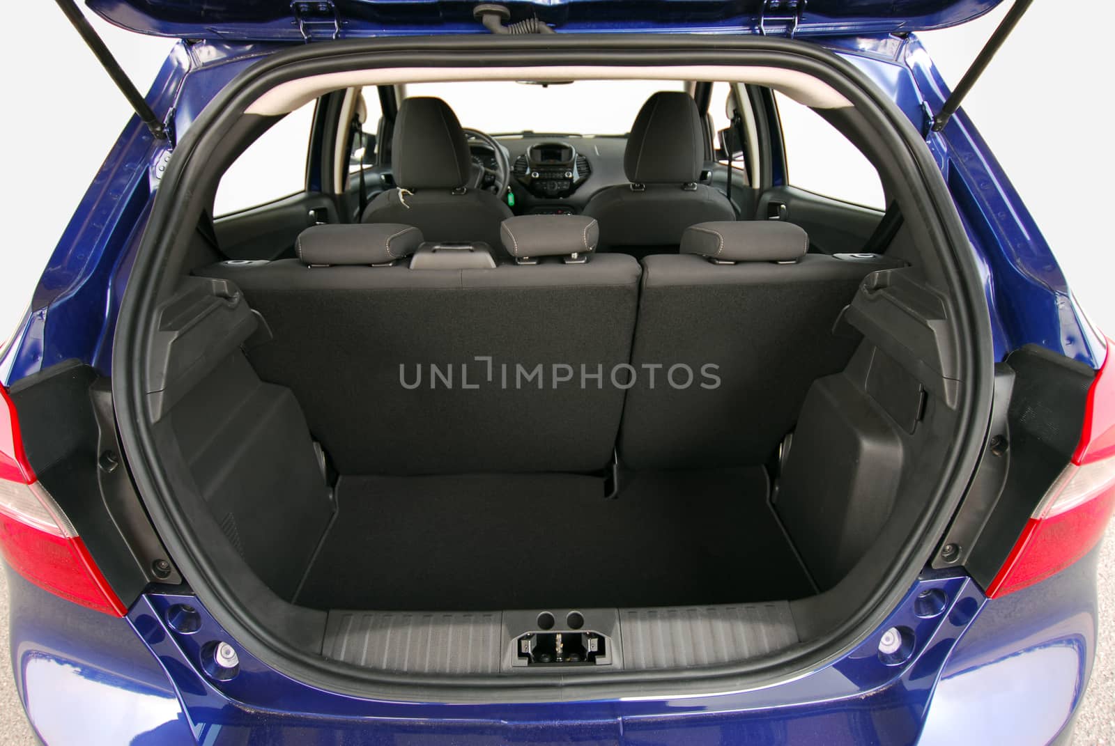 Empty trunk of the small passenger car