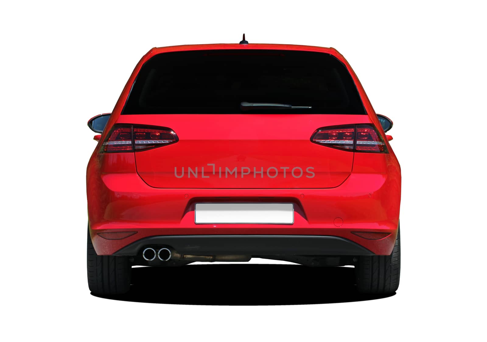 hatchback, car on white background