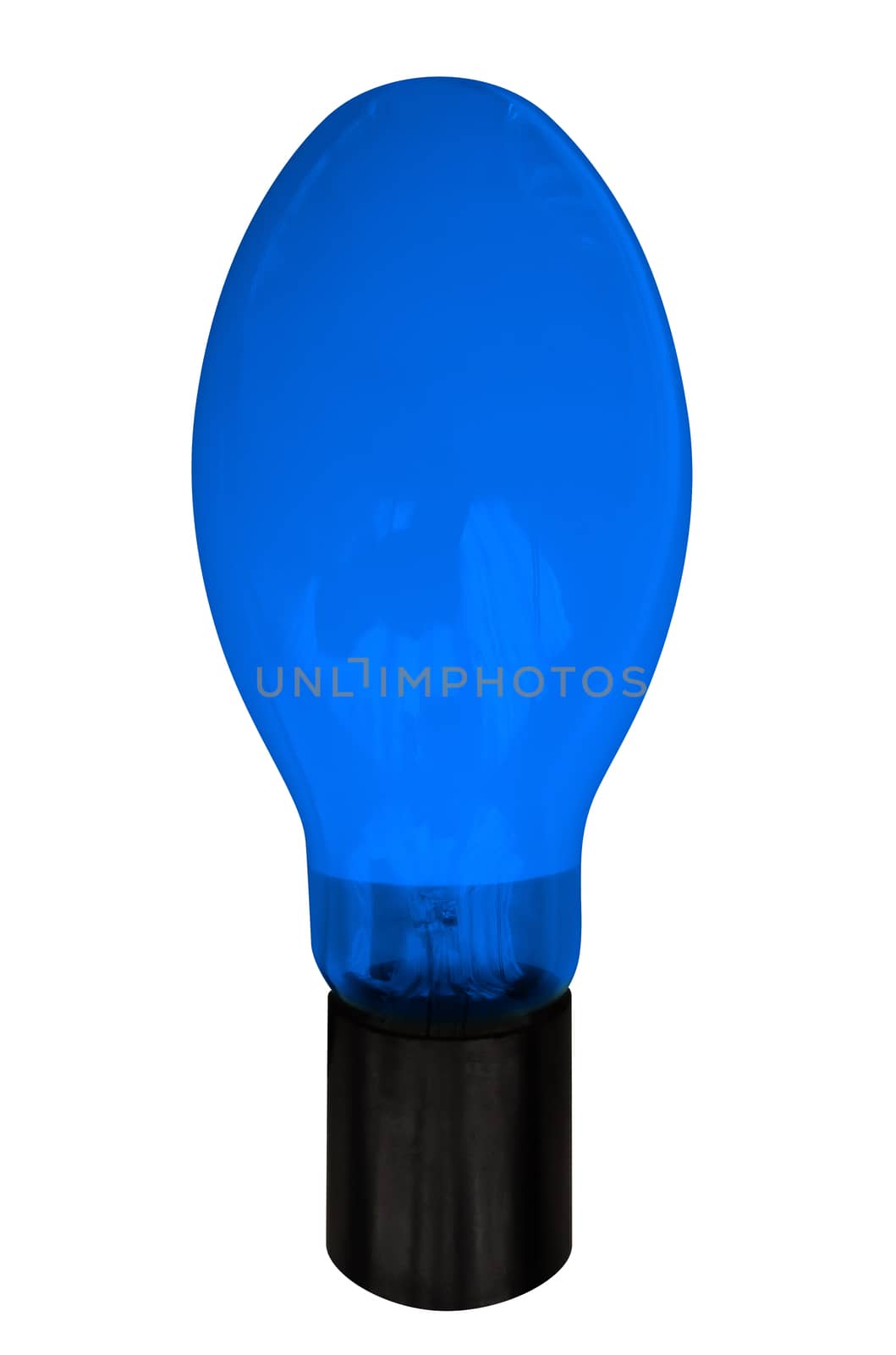 Blue Electric Bulb isolated by Venakr