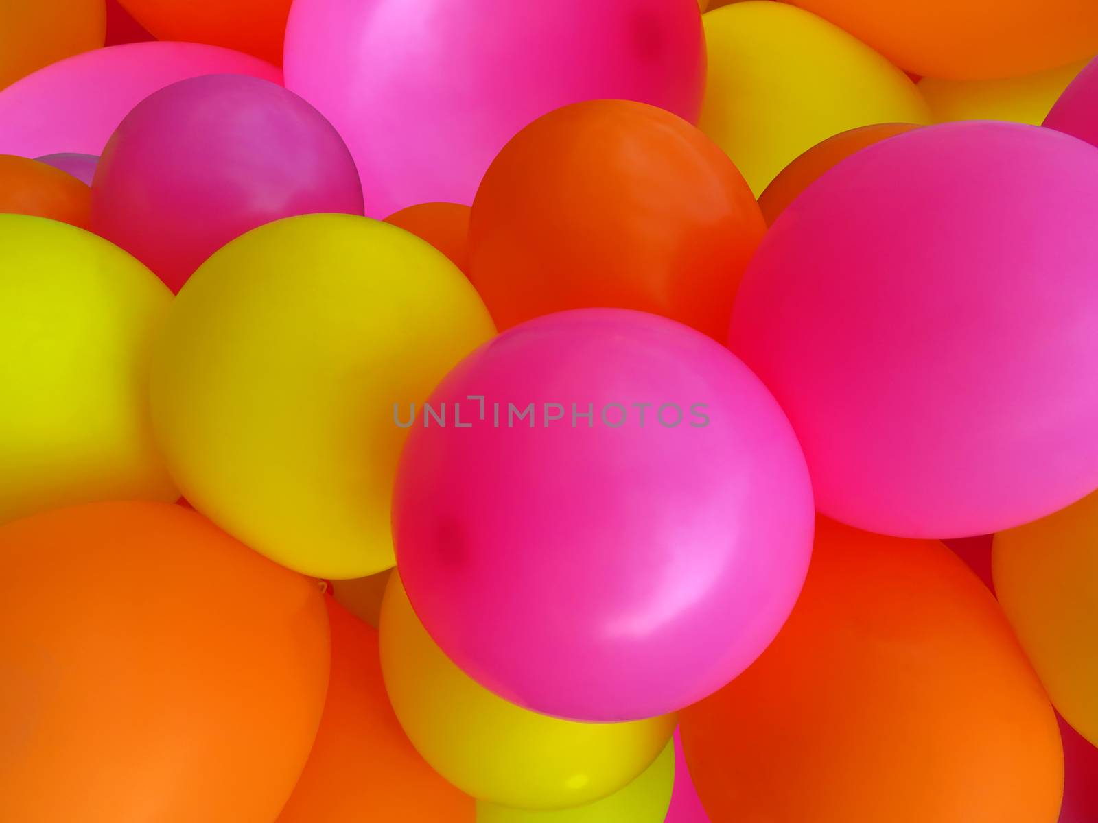 Background of a set of colored balloons