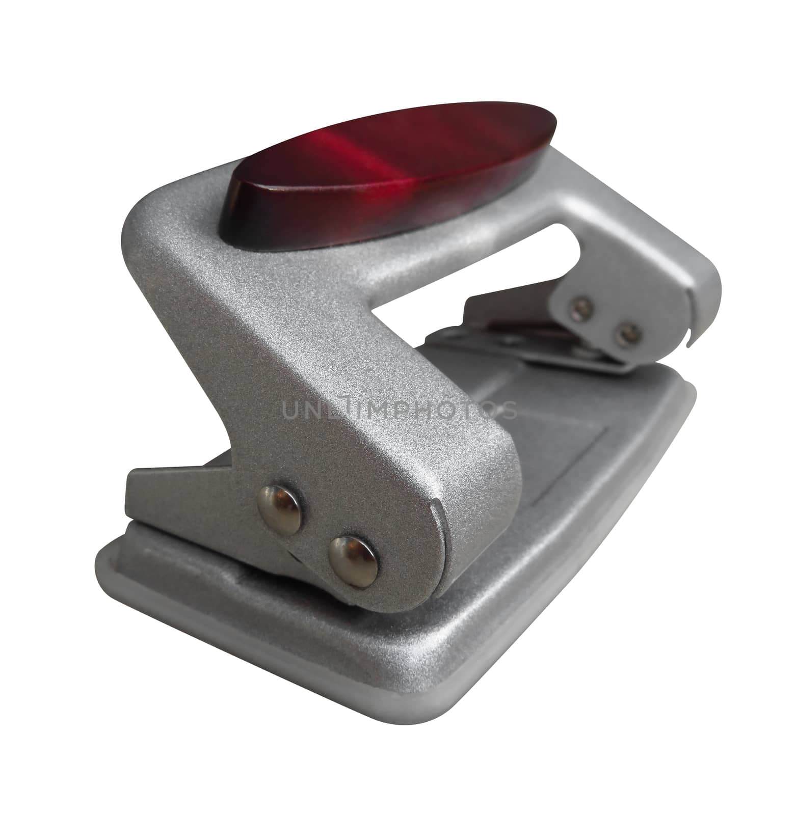 Hole puncher isolated on a white. Clipping path included.