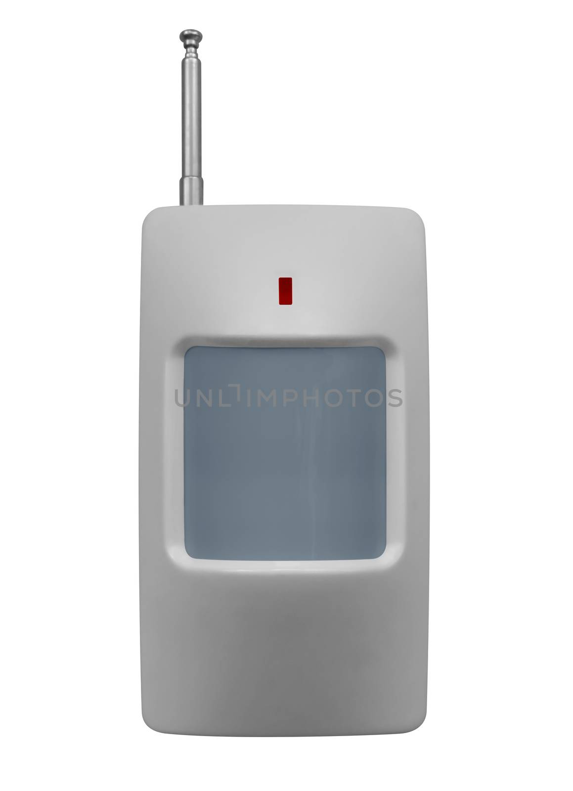 Infrared movement sensor isolated on a white. Clipping path included.