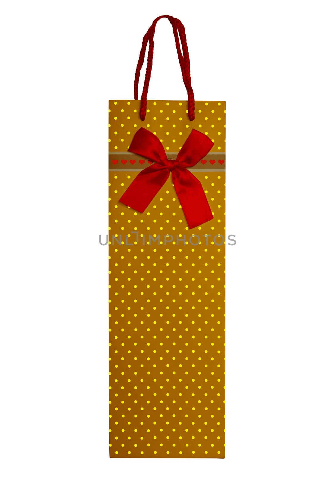 Yellow shopping bag isolated on white. Clipping Path included.
