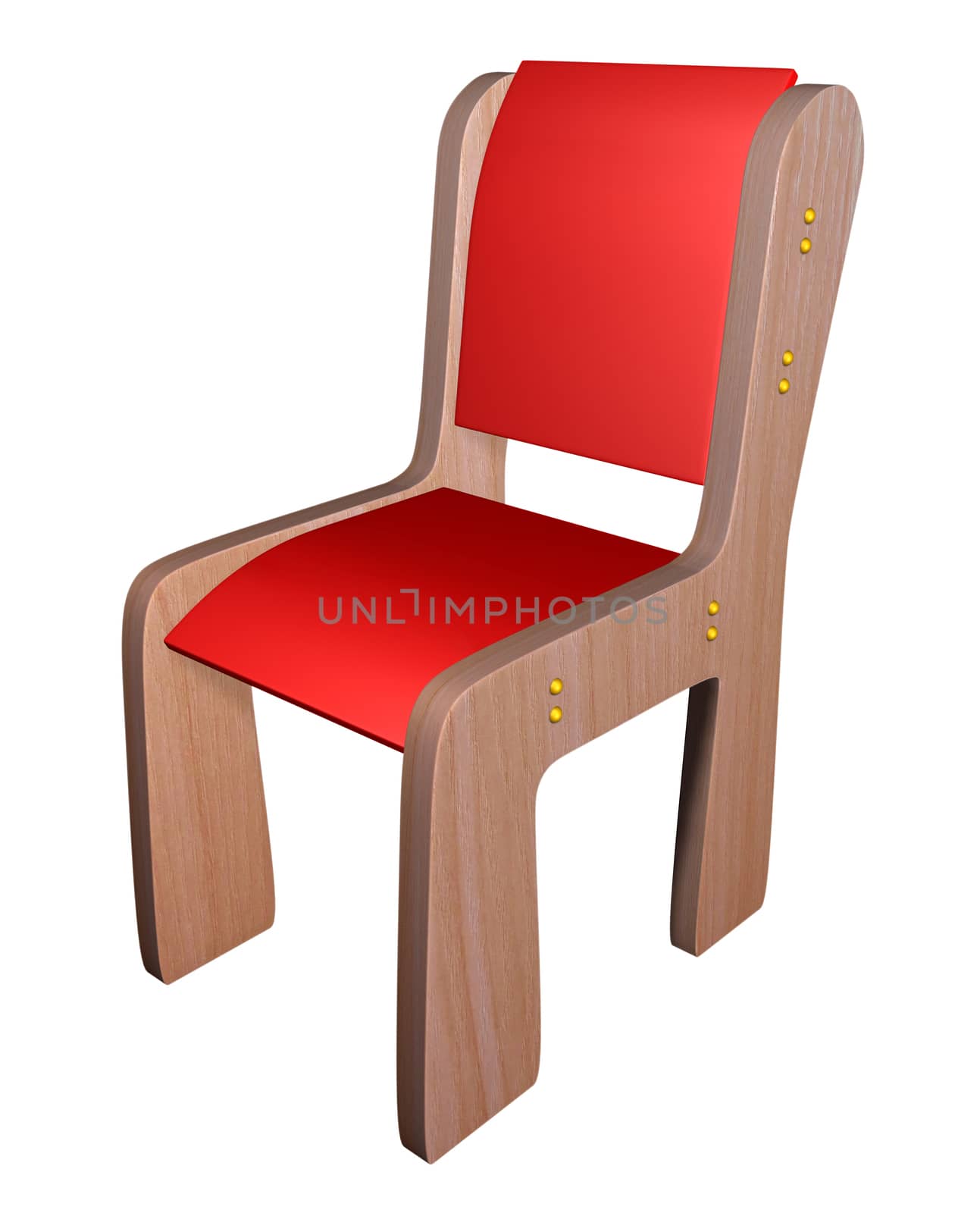 Children chair - red by Venakr