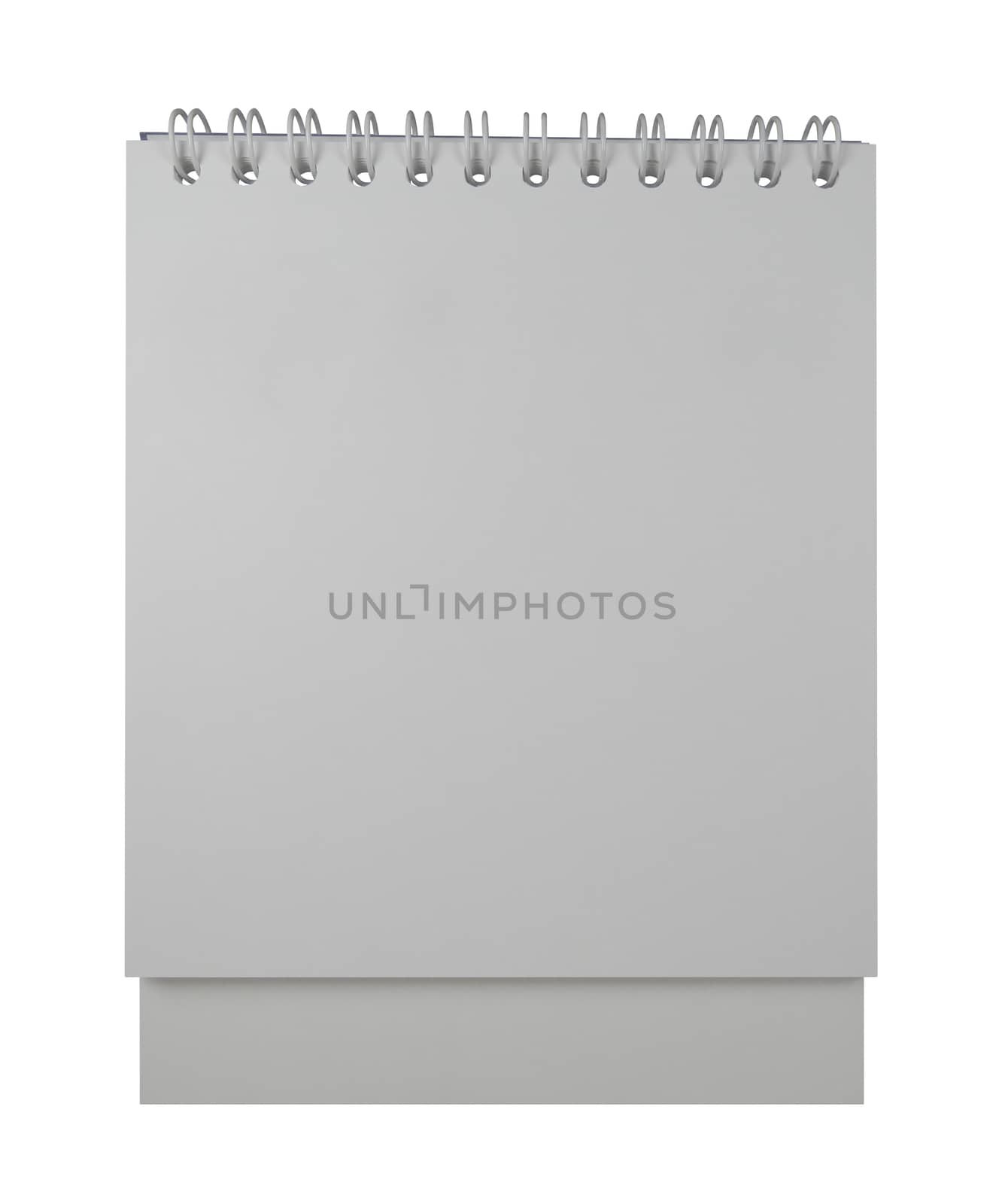 Desk spiral calendar isolated on white background with Clipping Path