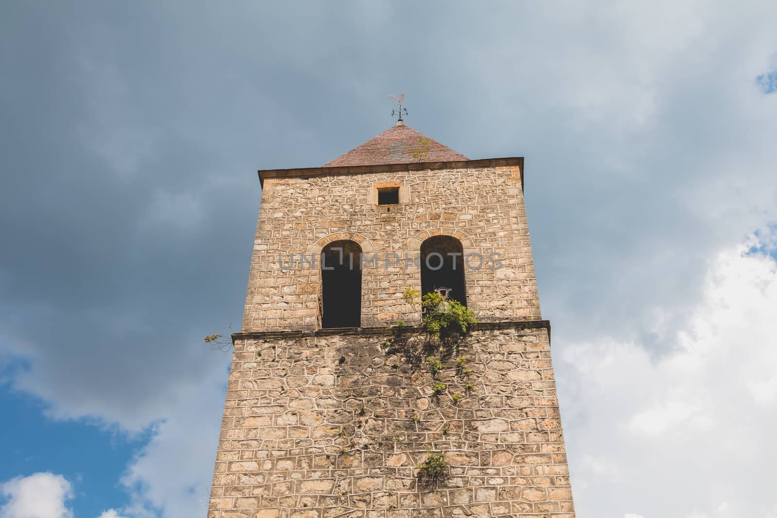 architectural detail of Bielsa Church, Spain