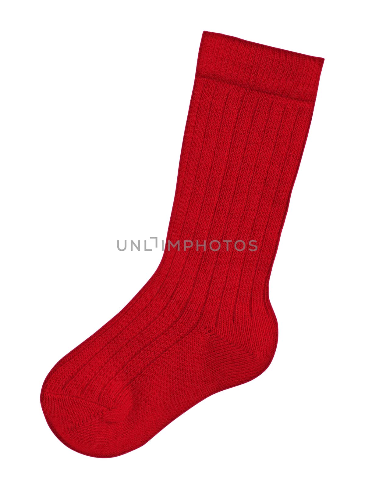 Wool sock isolated - red by Venakr