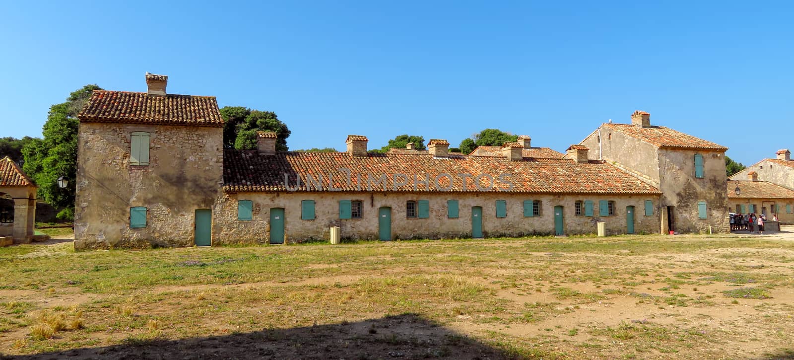 Fort Royal Sainte-Marguerite on the island, the largest of the Lerins Islands, about half a mile off shore from the French Riviera town of Cannes.