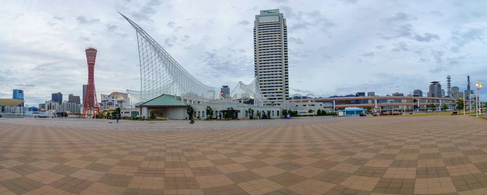 Sunset in Meriken Park, Kobe by RnDmS