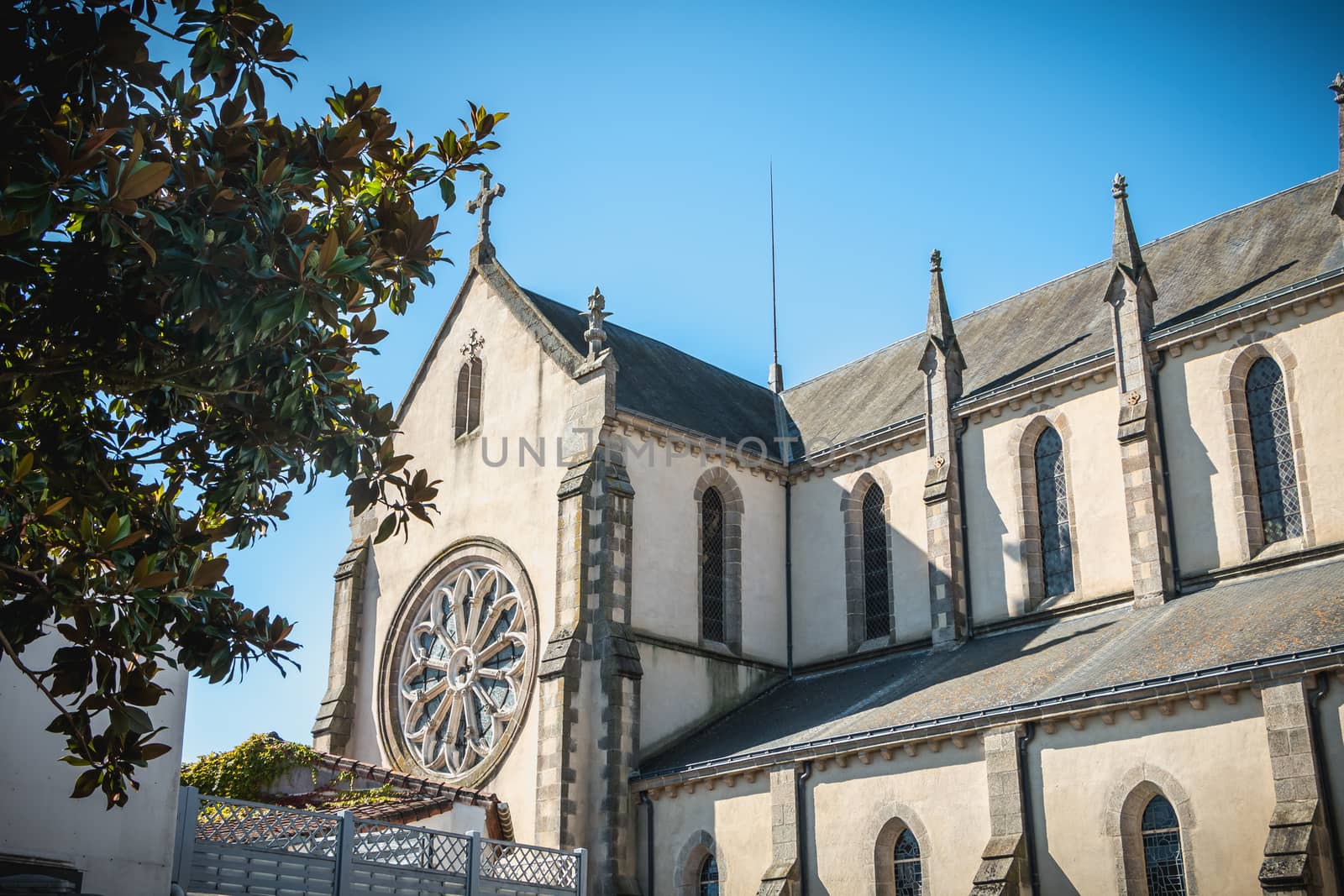 architectural detail of Saint Jean-Baptiste Church in Montaigu by AtlanticEUROSTOXX