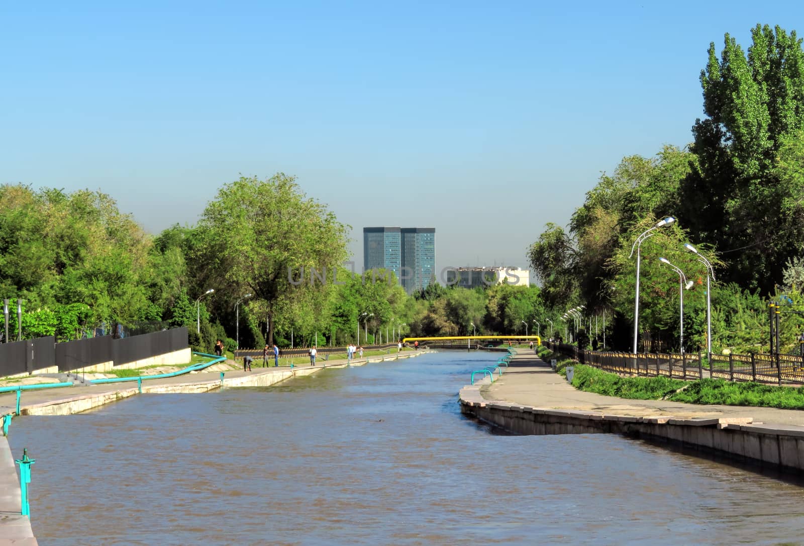 ALMATY, KAZAKHSTAN - MAY 12, 2017: Esentai river in the city centre of Almaty, Kazakhstan

Almaty, Kazakhstan - May 12, 2017: Esentai river in the city centre of Almaty, Kazakhstan