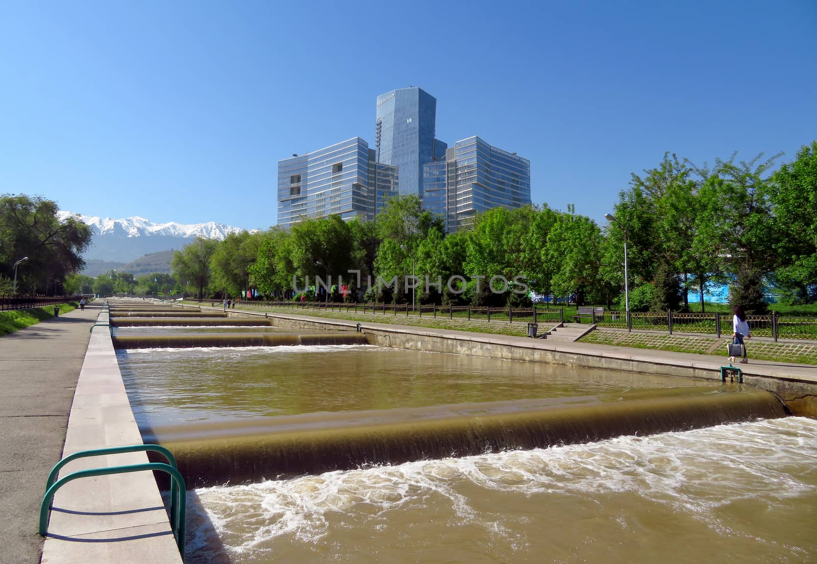 ALMATY, KAZAKHSTAN - MAY 12, 2017: Esentai river in the city centre of Almaty, Kazakhstan

Almaty, Kazakhstan - May 12, 2017: Esentai river in the city centre of Almaty, Kazakhstan