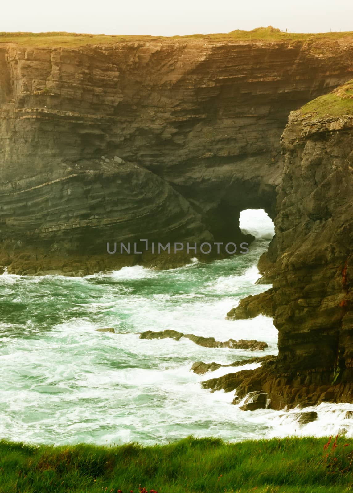 The Atlantic coast in the West of Ireland.