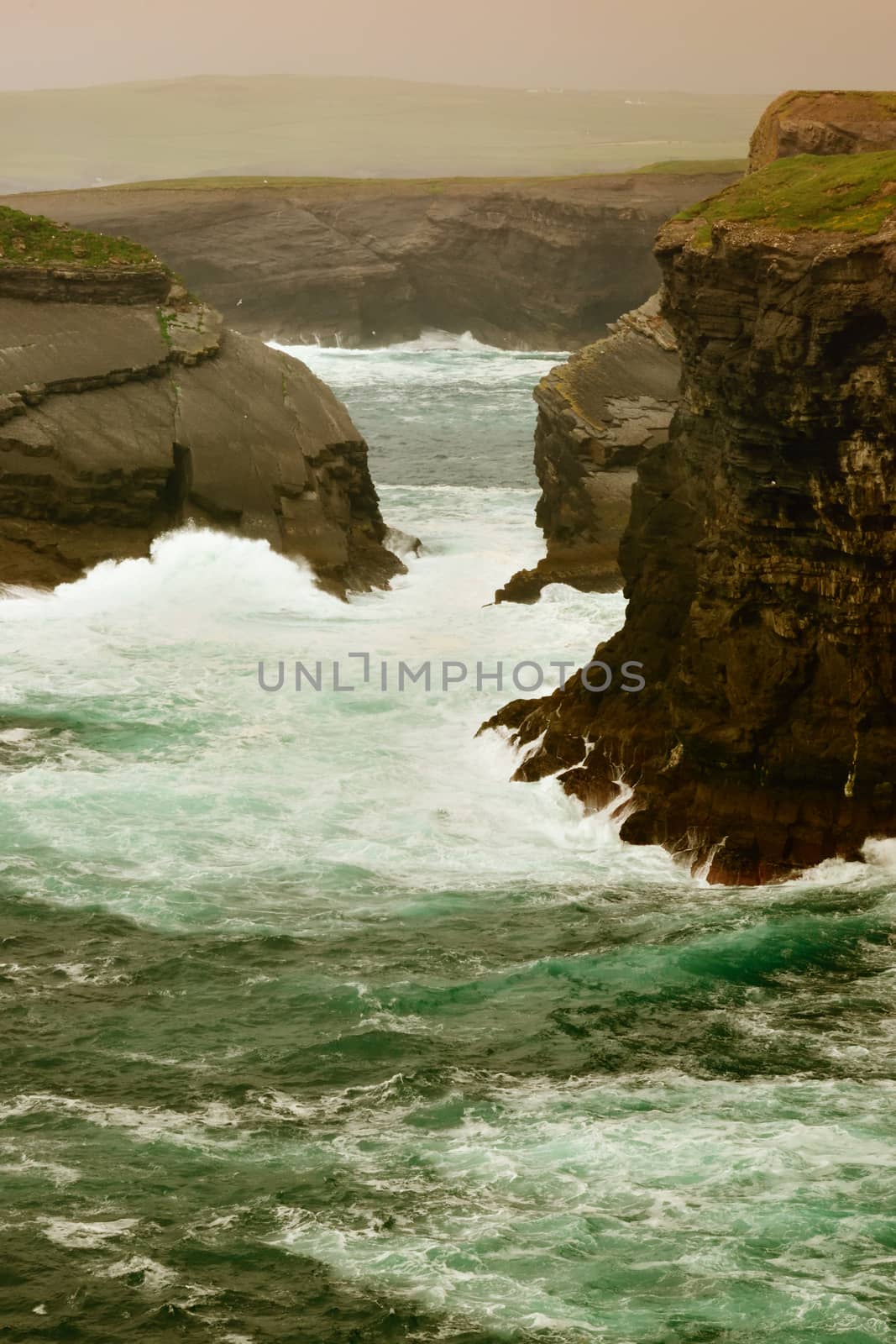 The Atlantic coast in the West of Ireland.