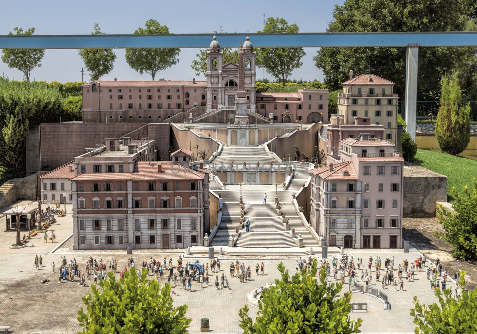 Rimini, Italy - June 13, 2017: Italy in miniature, a thematic park in Emilia Romagna. Was built Ivo Rambaldi in 1970