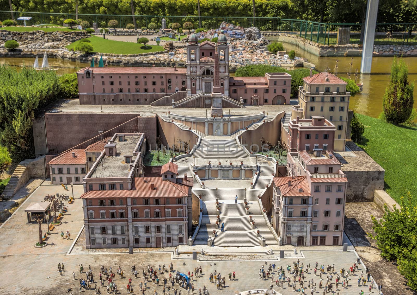 Rimini, Italy - June 13, 2017: Italy in miniature, a thematic park in Emilia Romagna. Was built Ivo Rambaldi in 1970