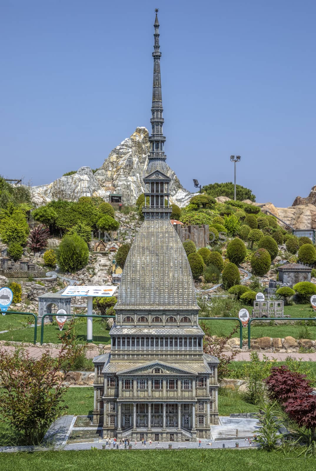 Rimini, Italy - June 13, 2017: Italy in miniature, a thematic park in Emilia Romagna. Was built Ivo Rambaldi in 1970