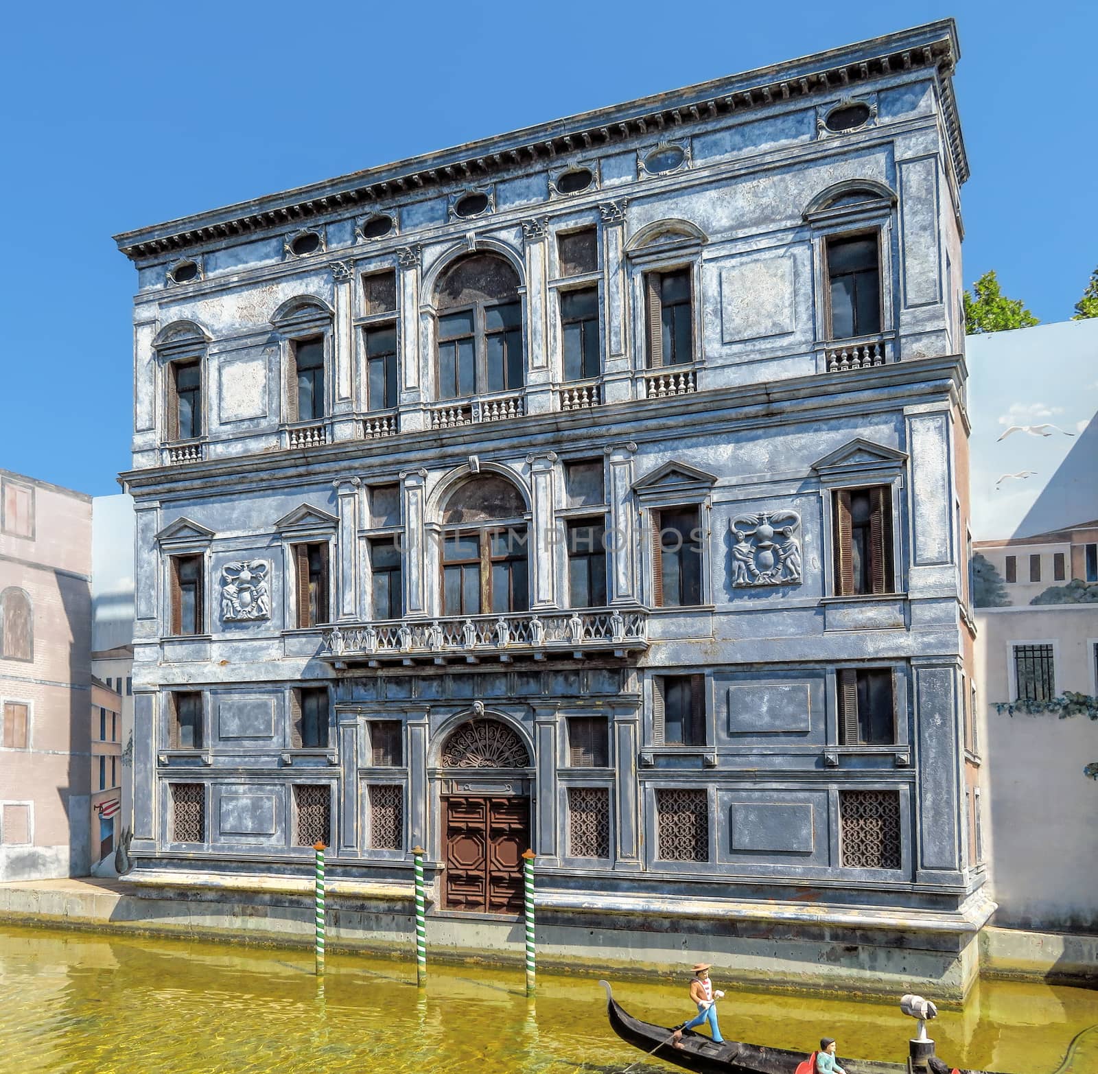 Rimini, Italy - June 13, 2017: Italy in miniature, a thematic park in Emilia Romagna. Was built Ivo Rambaldi in 1970