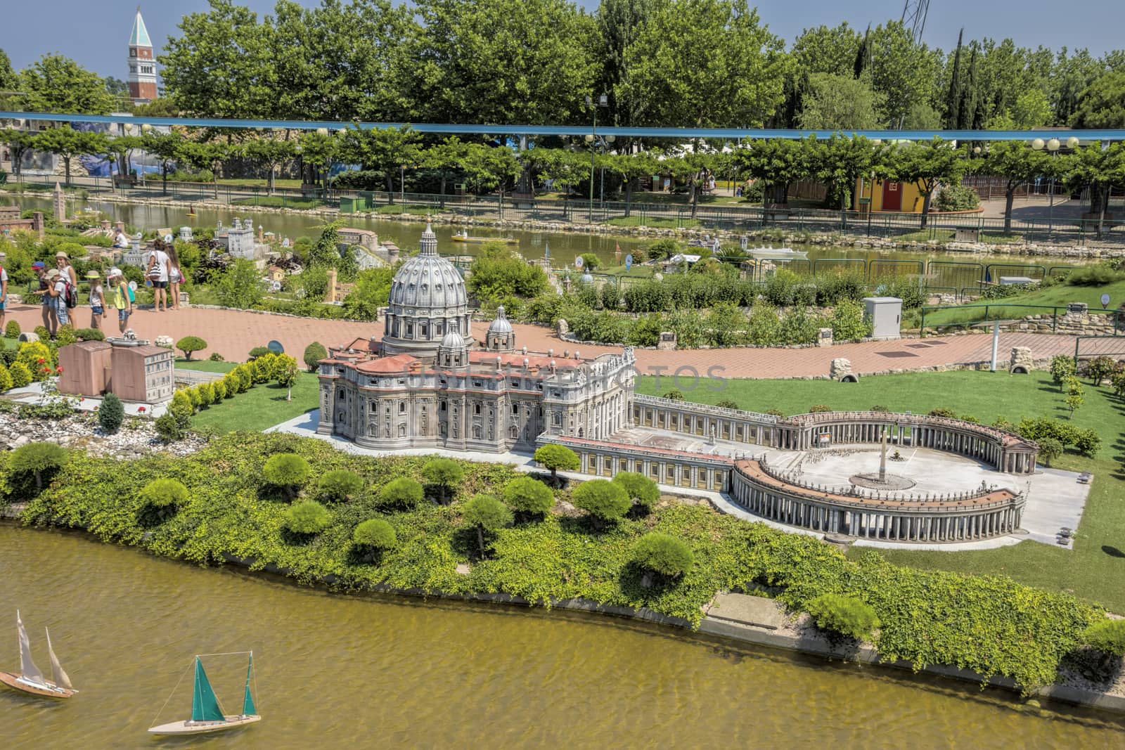 Rimini, Italy - June 13, 2017: Italy in miniature, a thematic park in Emilia Romagna. Was built Ivo Rambaldi in 1970