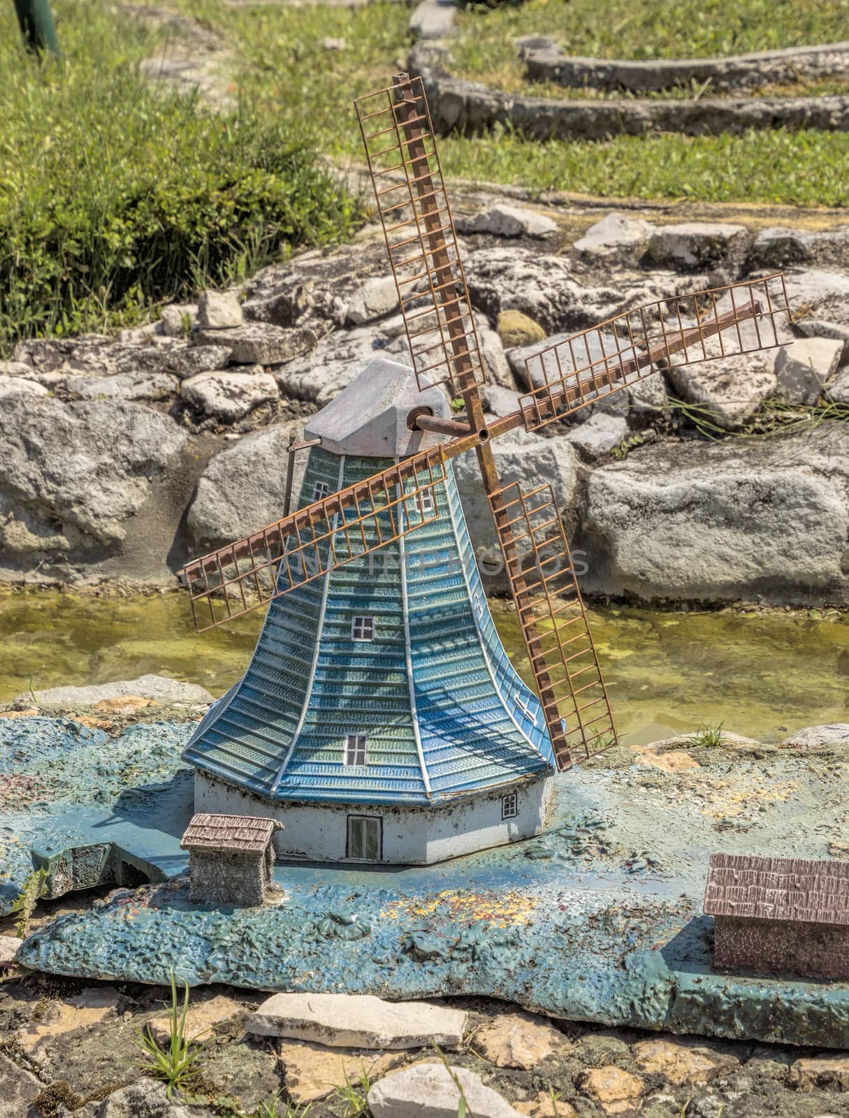Rimini, Italy - June 13, 2017: Italy in miniature, a thematic park in Emilia Romagna. Was built Ivo Rambaldi in 1970
