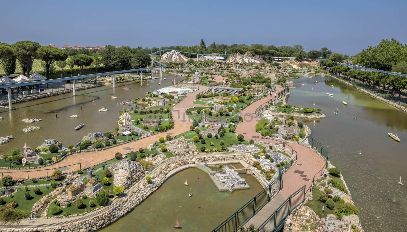 Rimini, Italy - June 13, 2017: Italy in miniature, a thematic park in Emilia Romagna. Was built Ivo Rambaldi in 1970