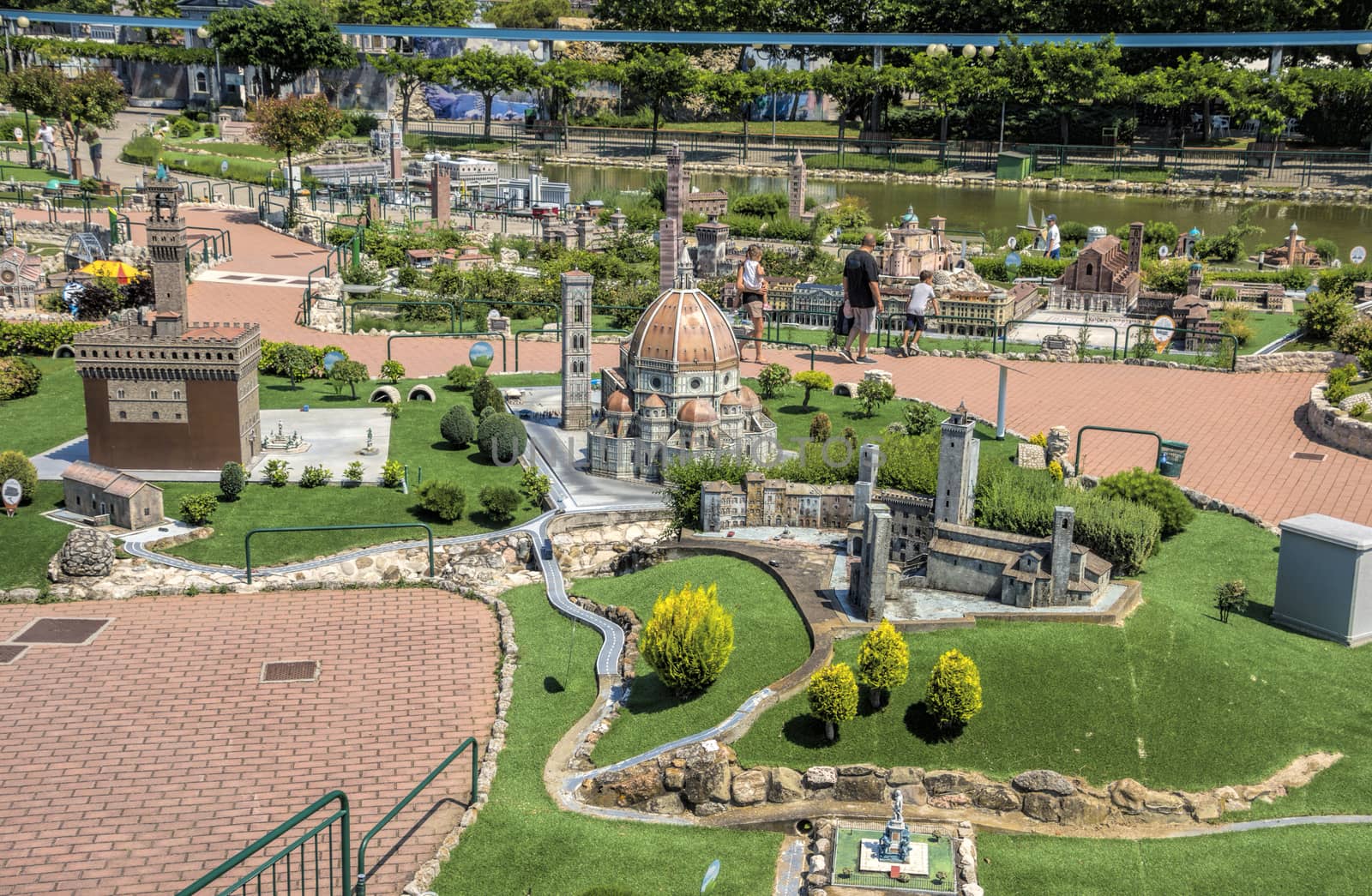 Rimini, Italy - June 13, 2017: Italy in miniature, a thematic park in Emilia Romagna. Was built Ivo Rambaldi in 1970