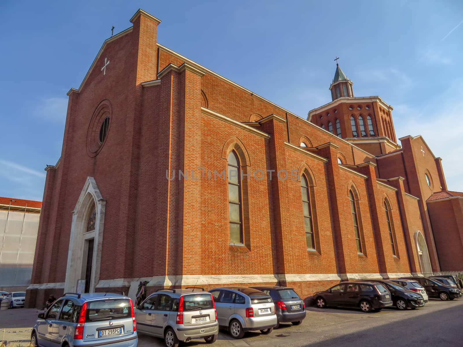 Rimini, Italy - June 21, 2017: San Francesco catholic church in Rimini, Italy.