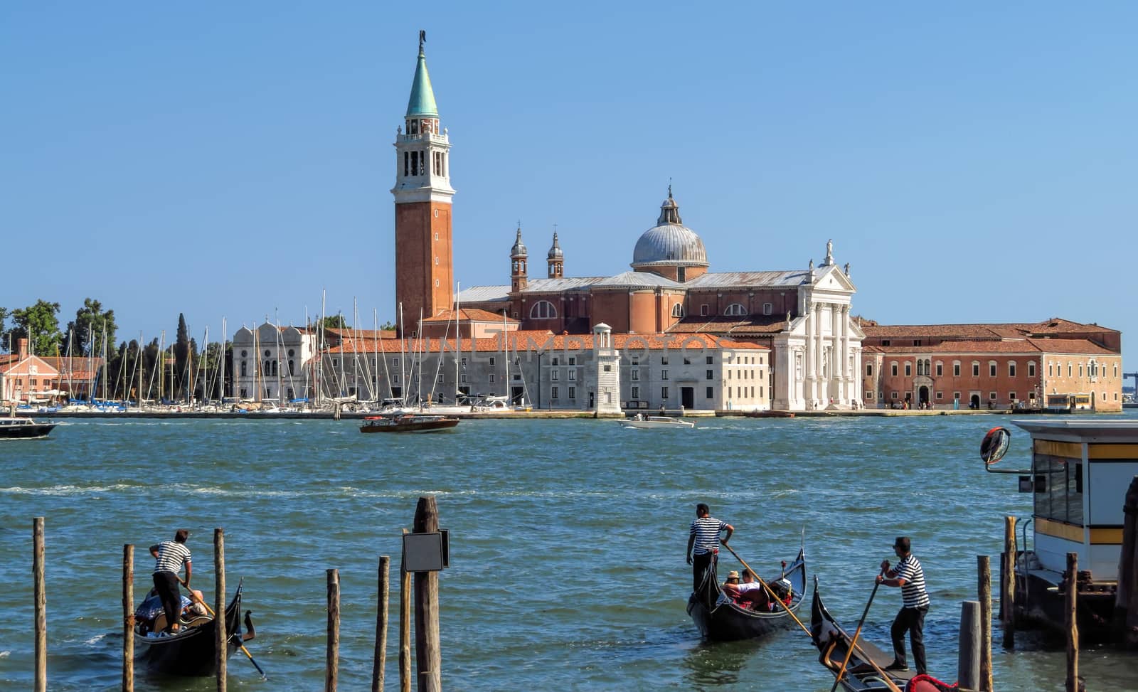 Venice, Italy - June 20, 2017: San Giorgio Maggiore Island in Venice, Italy