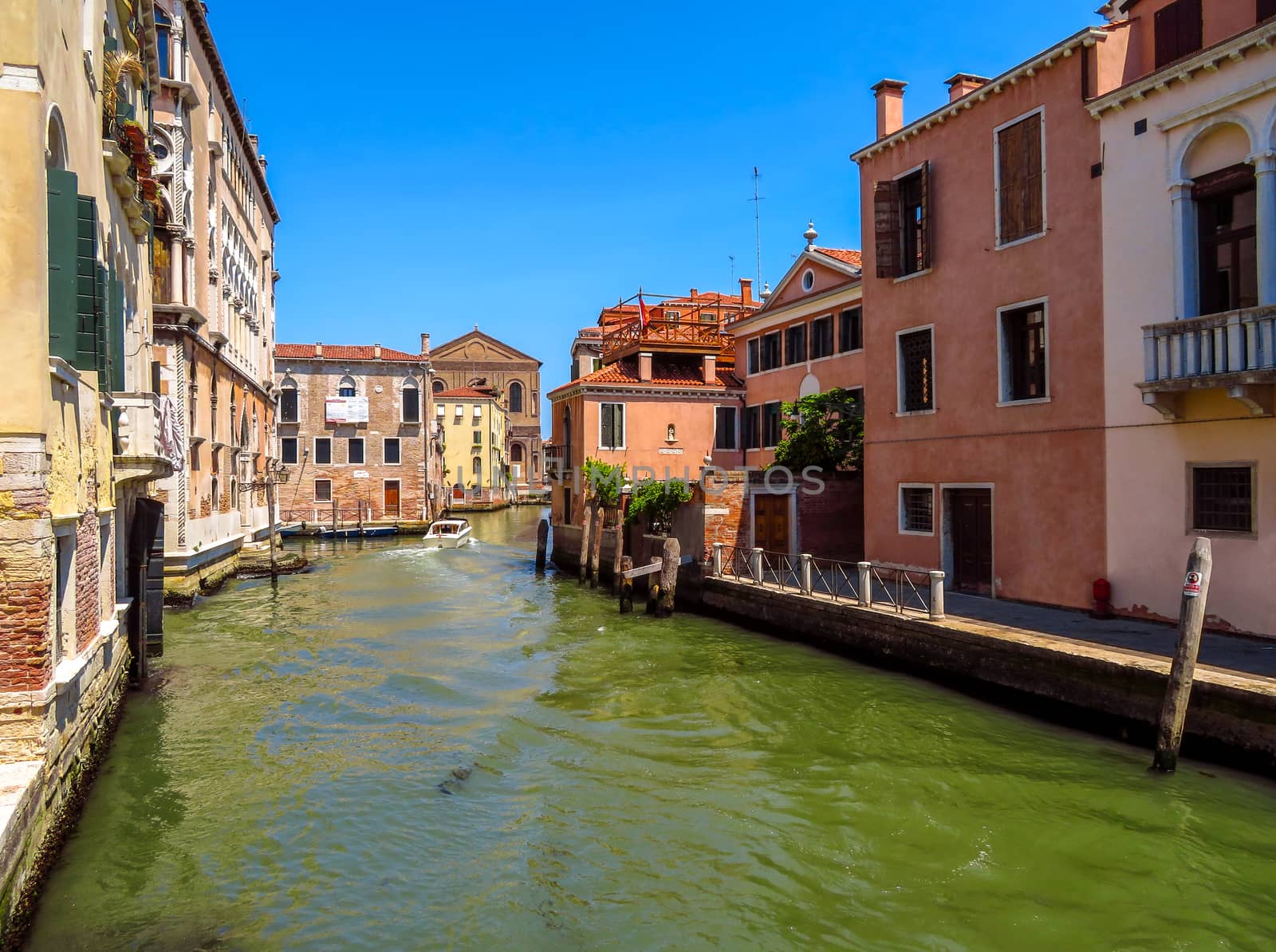 Venice, Italy - June 20, 2017: View of Venice from the Grand Canal