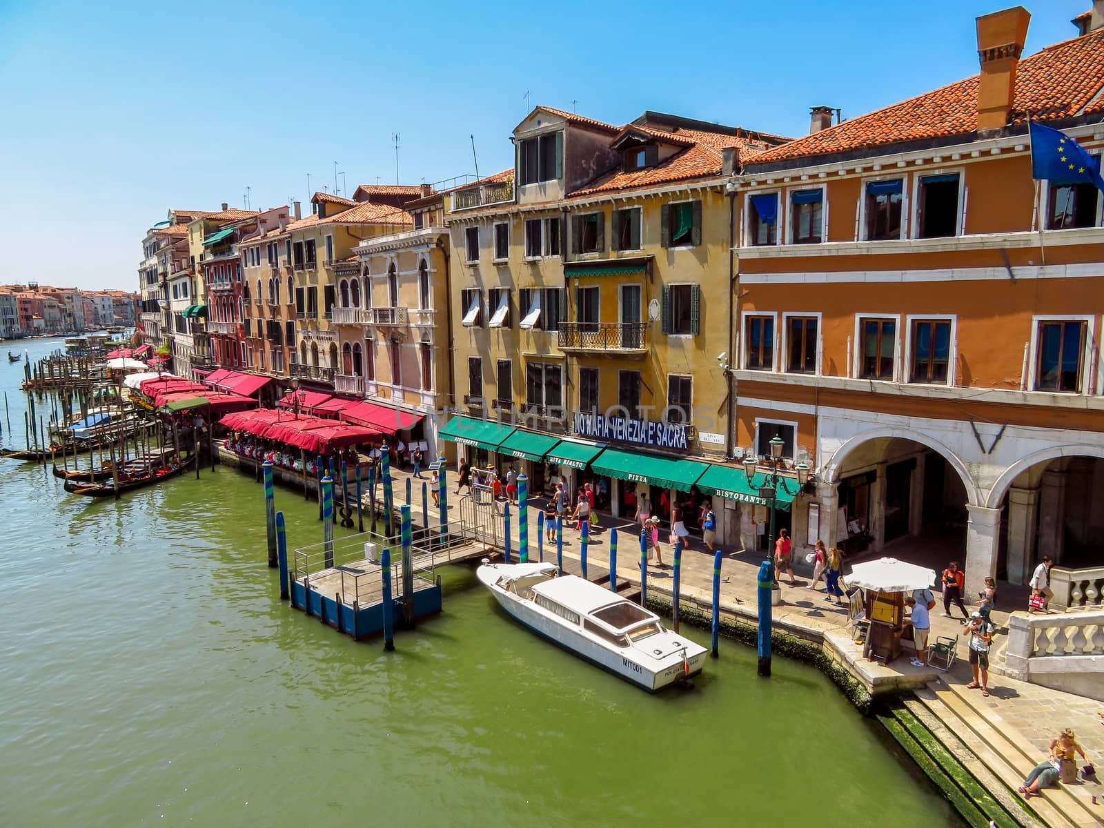 Venice, Italy - June 20, 2017: View of Venice from the Grand Canal