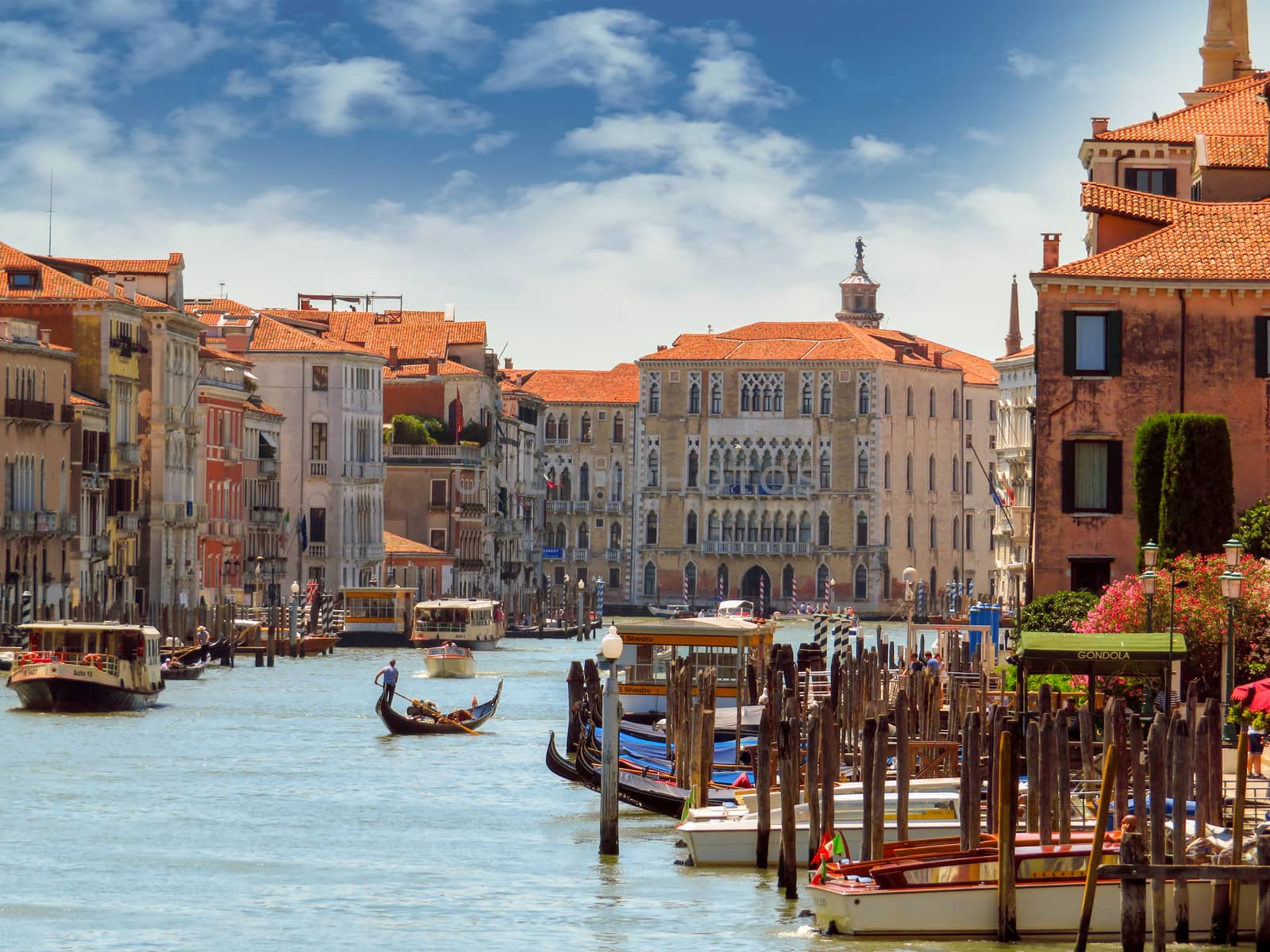 Venice, Italy - June 20, 2017: View of Venice from the Grand Canal