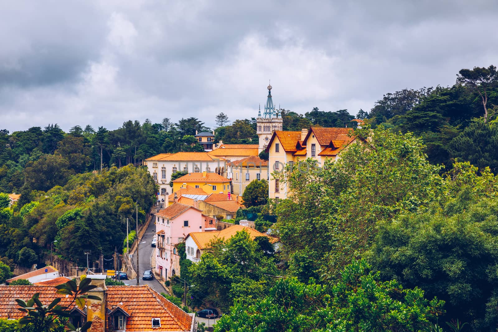 Portuguese city of Sintra, a UNESCO World Heritage Site. Sintra city near Lisbon. Sintra, Portugal. 