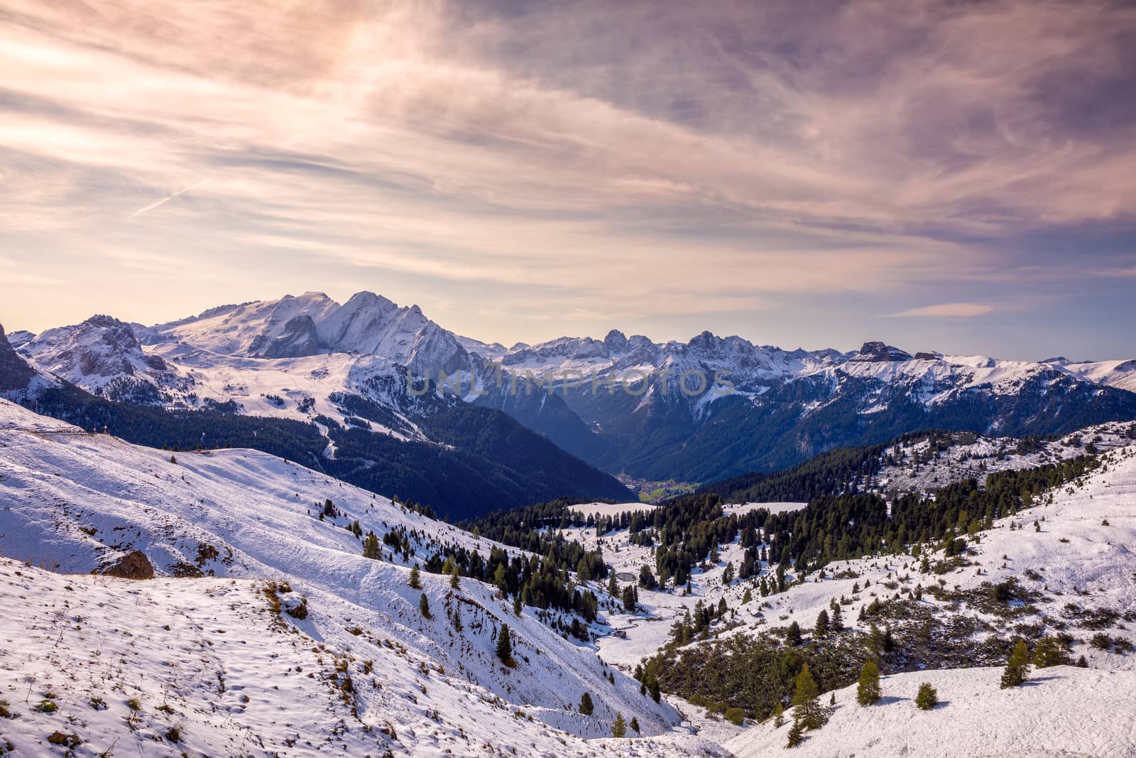 Winter in the Dolomites, Northern Italy