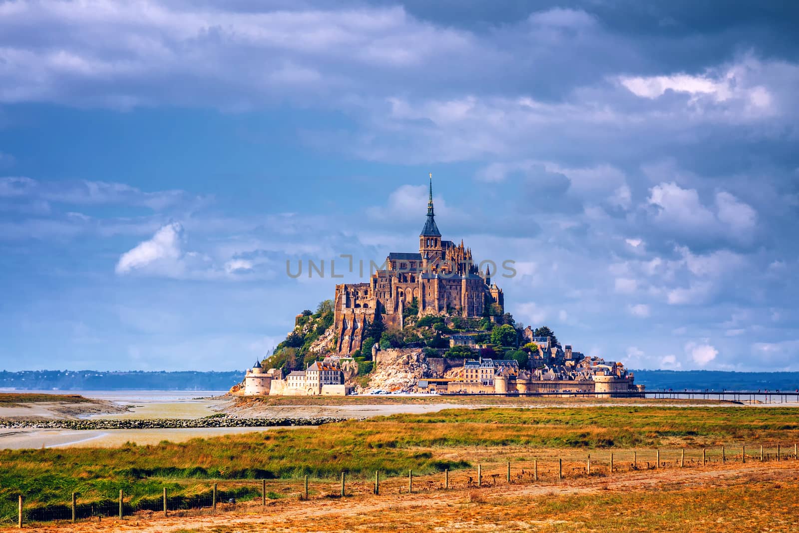 Saint Michael's Mount is an island commune in Normandy. The island has held strategic fortifications since ancient times and has been the seat of a monastery.