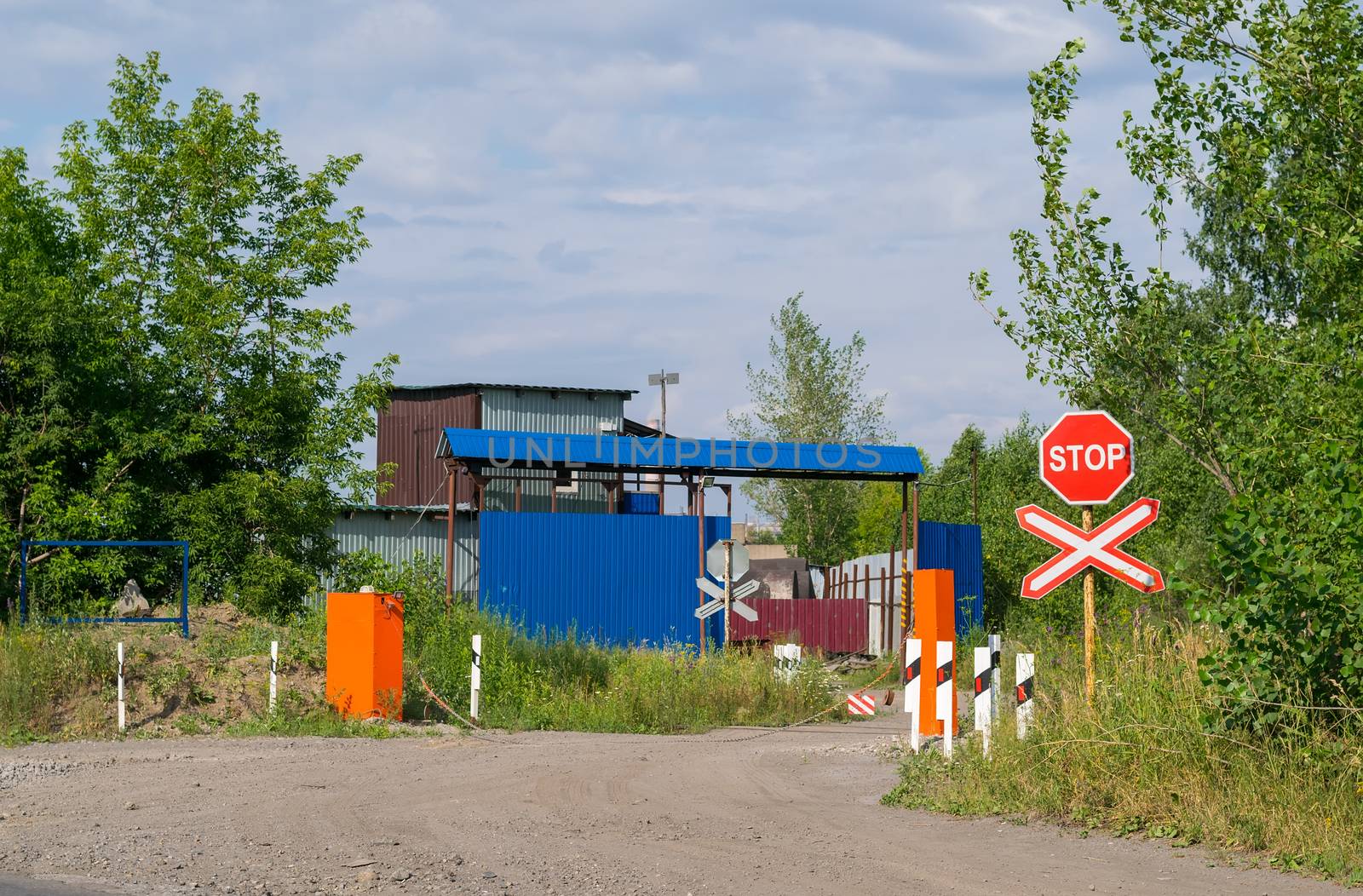 guarded checkpoint on a outside the city with restriction entry by jk3030