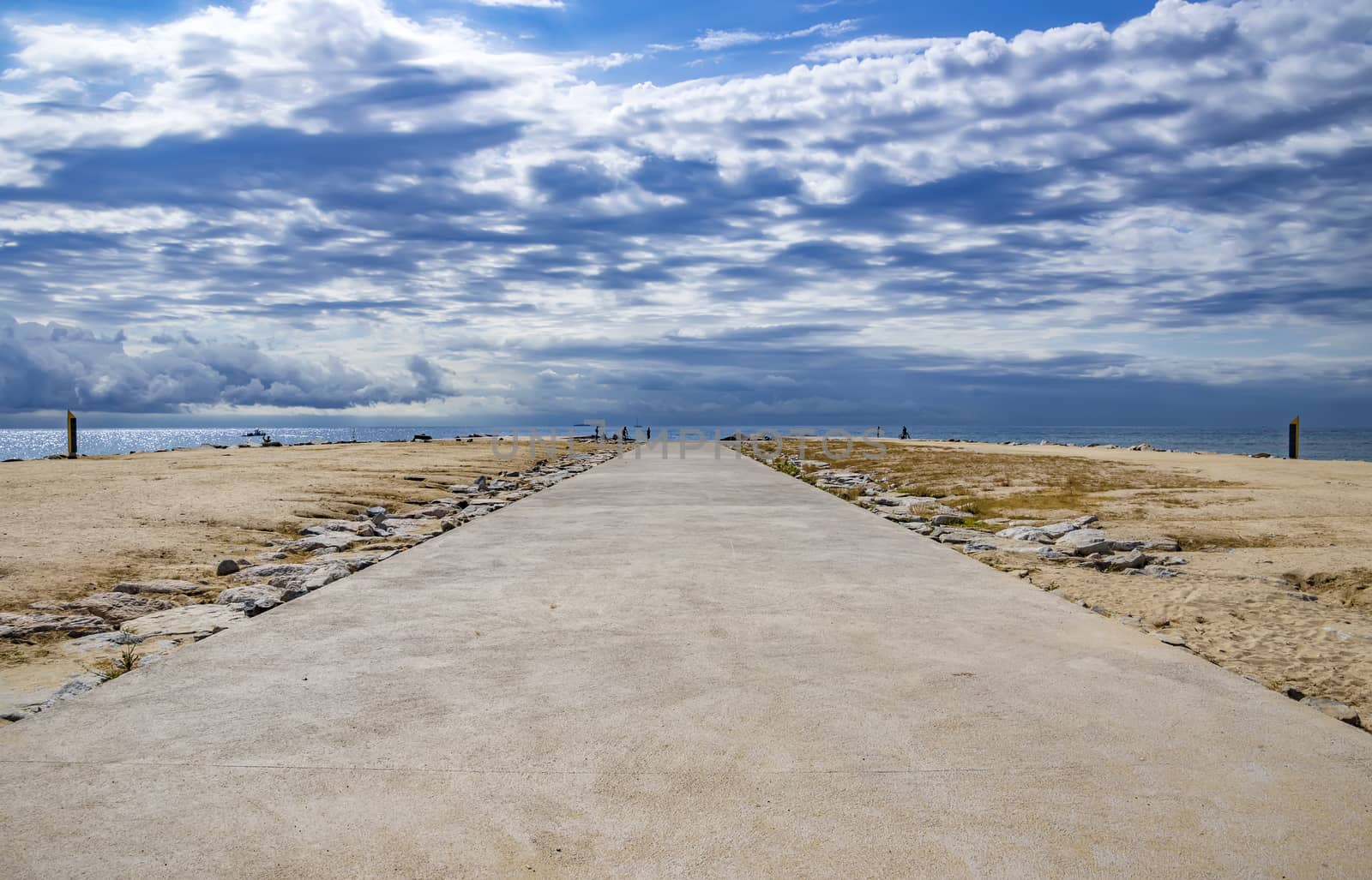 Road to the Mediterranean Sea over the horizon