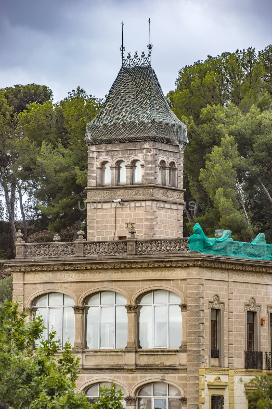 BARCELONA, SPAIN - JULY 3, 2016: Gaudi House Museum in Park Guell in Barcelona. It is a home where Antoni Gaudi, Spanish artist, lived and worked. 

Barcelona, Spain - July 3, 2016: Gaudi House Museum in Park Guell in Barcelona. It is a home where Antoni Gaudi, Spanish artist, lived and worked.