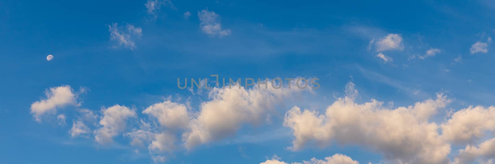 Clouds and blue sky background. Blue sky background with clouds. Beautiful clouds with blue sky background. Nature weather, cloud blue sky and sun.