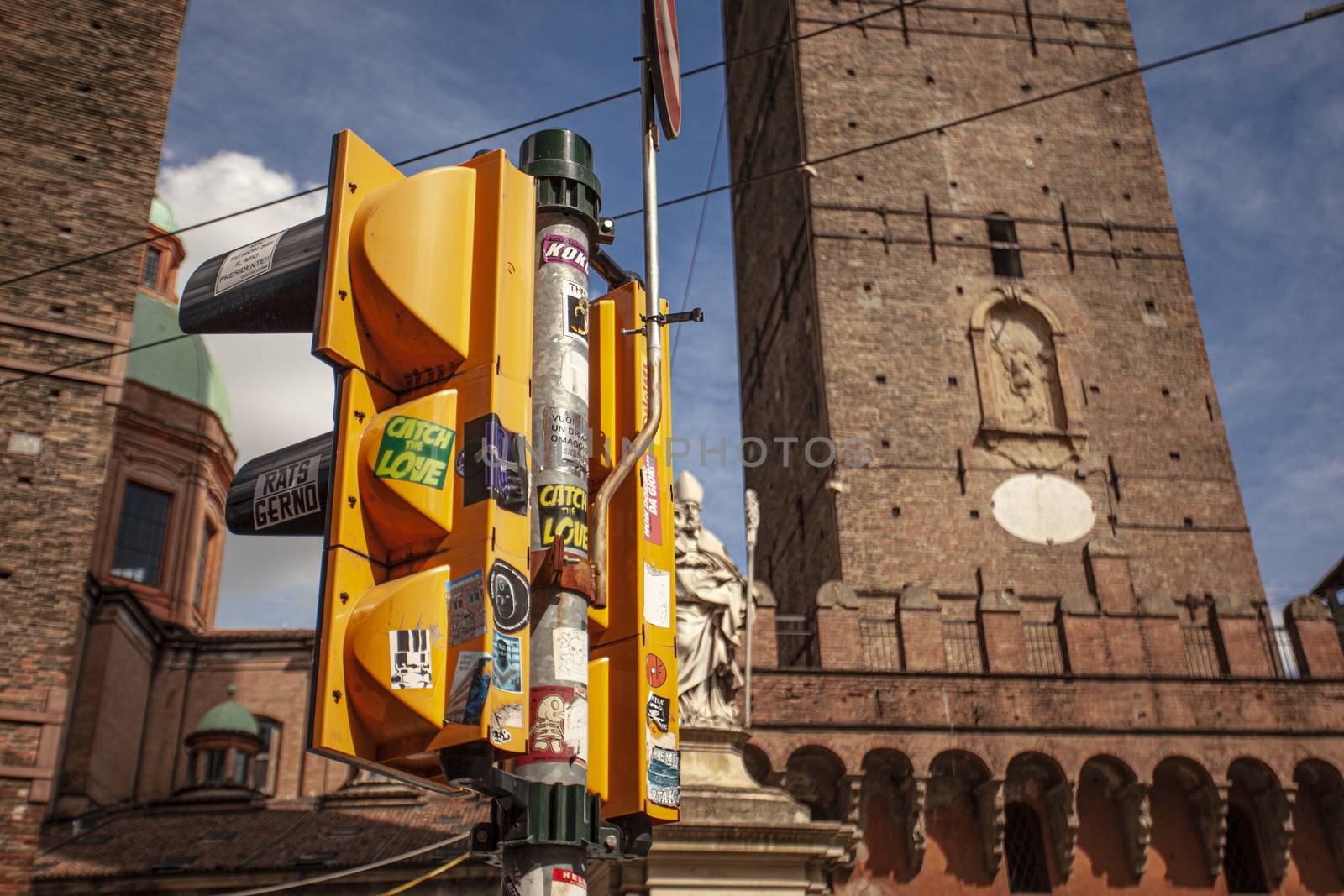 BOLOGNA, ITALY 17 JUNE 2020: Asinelli tower in Bologna, Italy