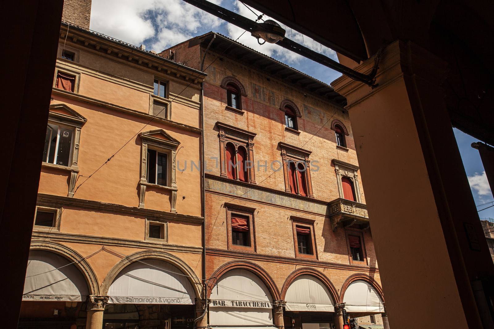 BOLOGNA, ITALY 17 JUNE 2020: Historic building in Bologna, Italy