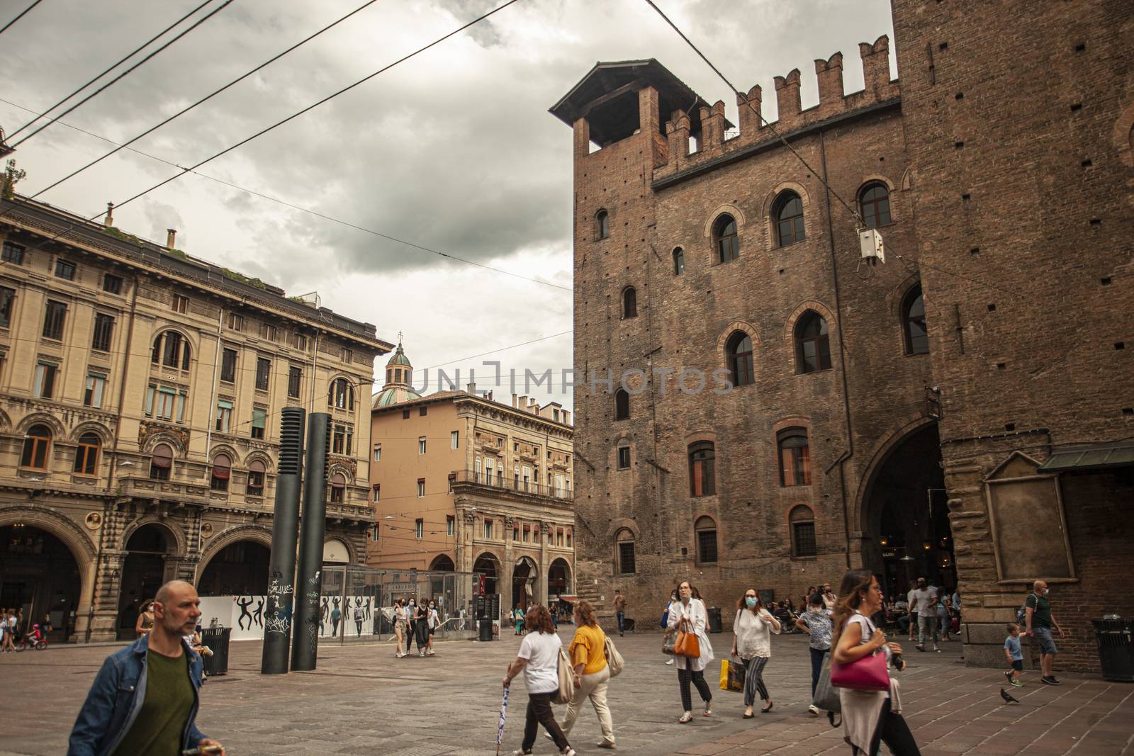 BOLOGNA, ITALY 17 JUNE 2020: Palazzo Re Enzo in Bologna