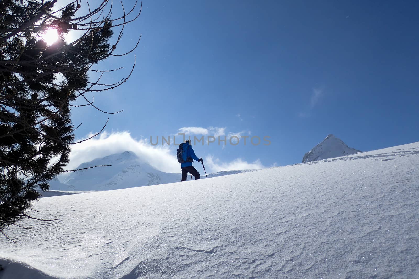 Casaccia, Switzerland: winter landscape, Lareccio canals and Colombe pass