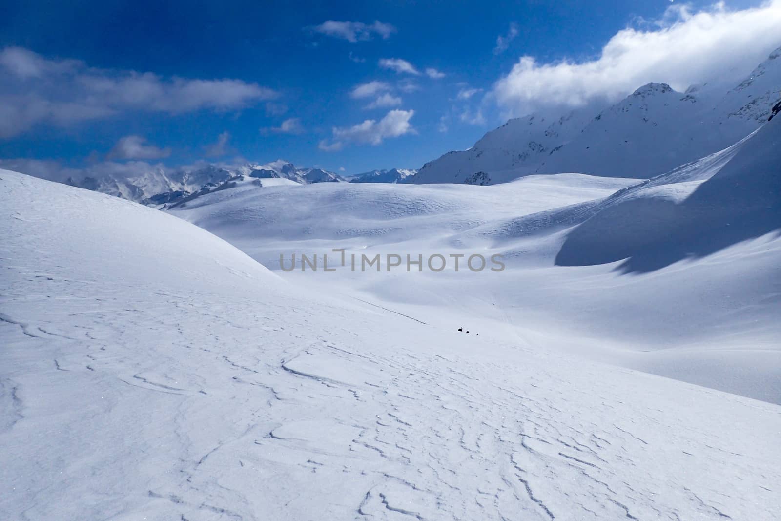 Casaccia, Switzerland: winter landscape, Lareccio canals and Colombe pass