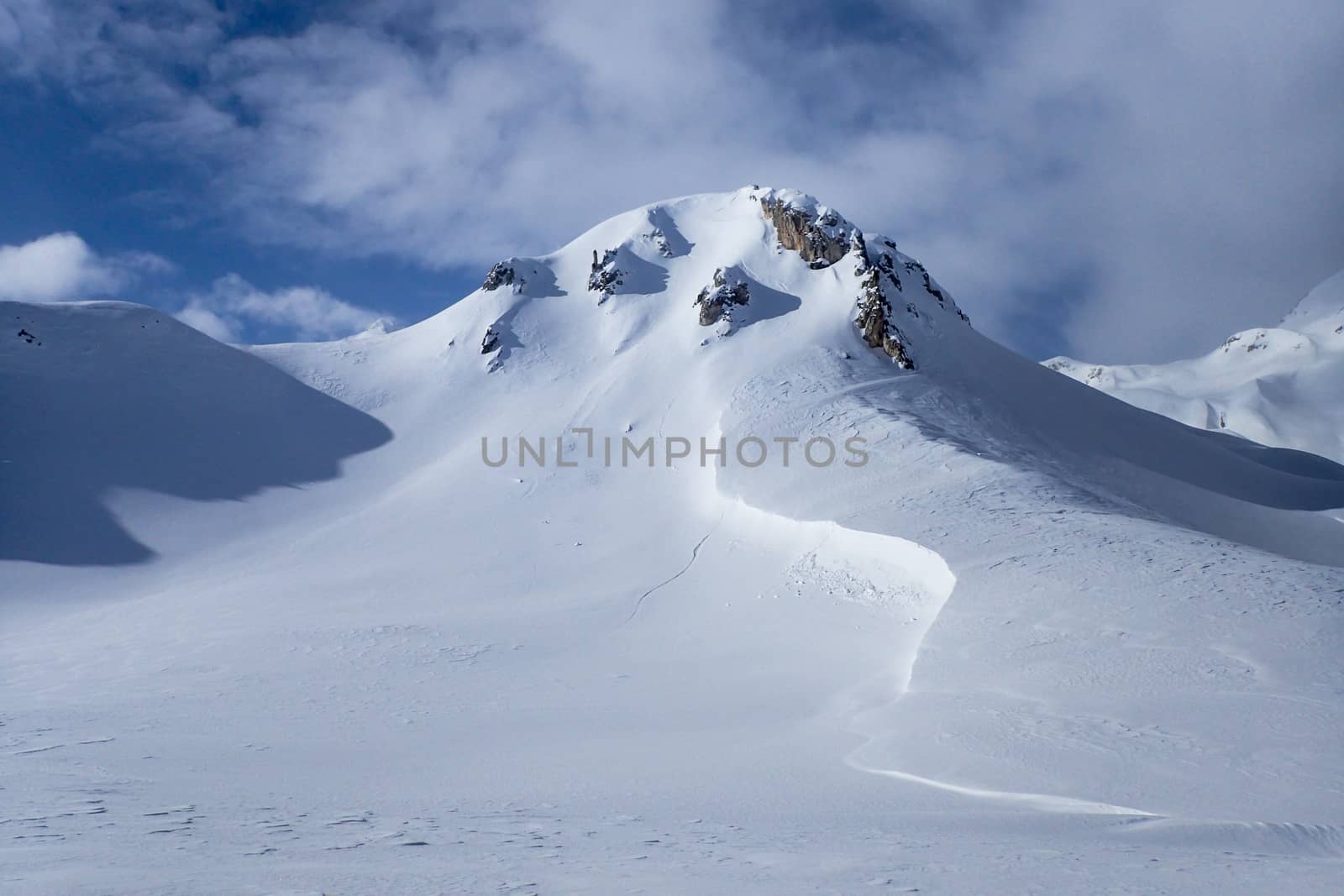 Casaccia, Switzerland: winter landscape, Lareccio canals and Colombe pass