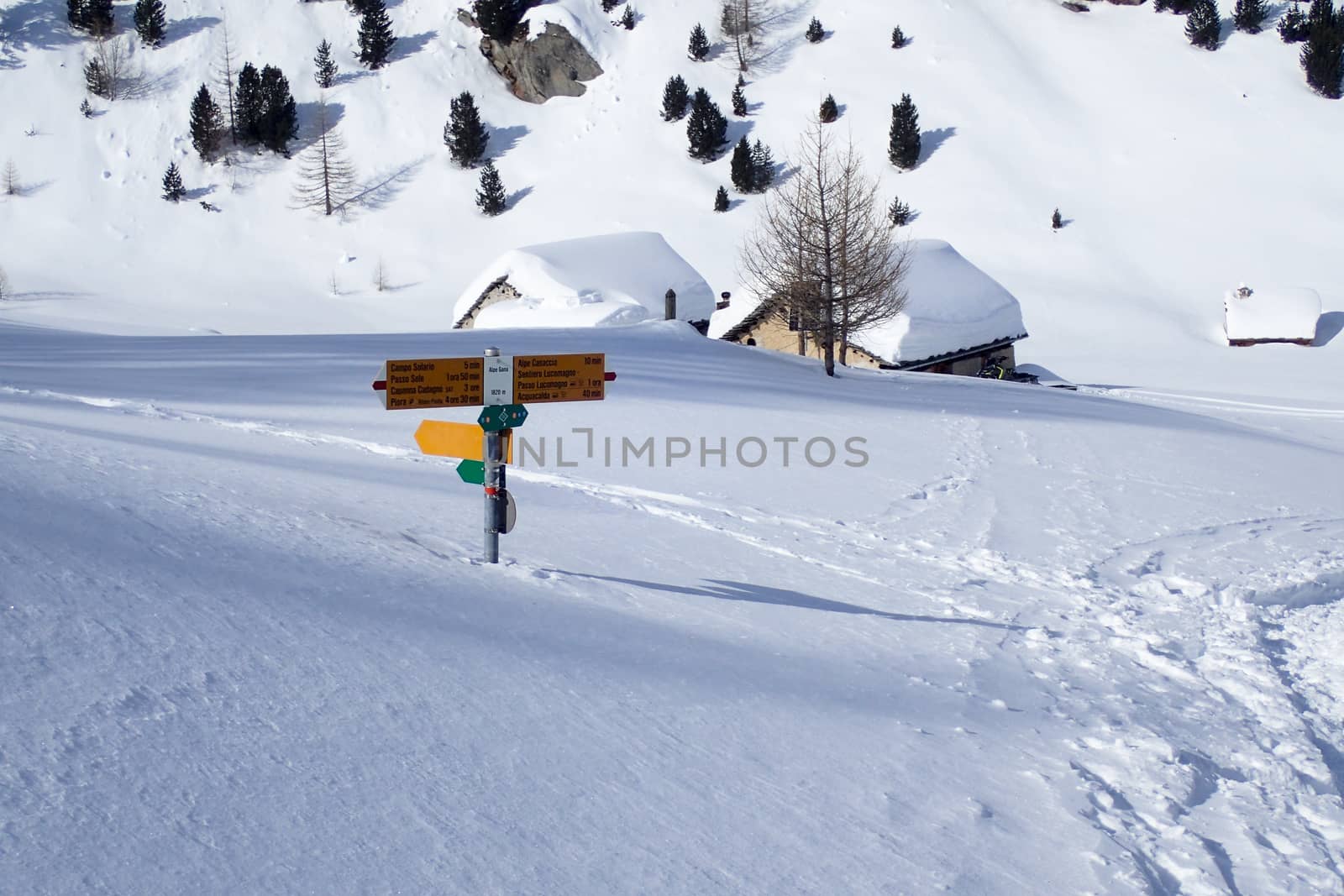 Indication signs for paths, Lareccio canals and Colombe pass by mauro_piccardi