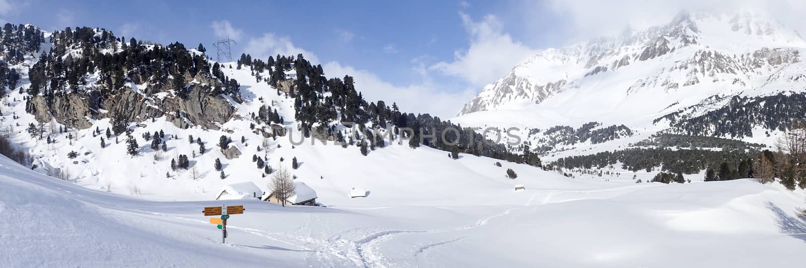 winter landscape, Lareccio canals and Colombe pass by mauro_piccardi